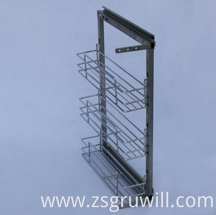 Foshan kitchen new type slide mount organizing empty food storage small wire storage baskets